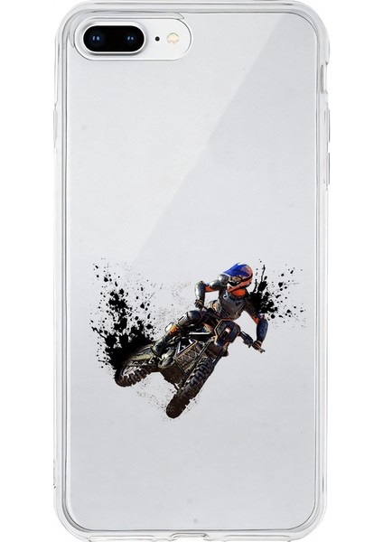 Apple Iphone 7 Plus Uyumlu Motokroscu Desenli Silikon Kılıf