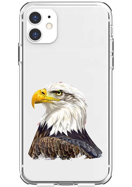 Apple Iphone 12 Uyumlu Kartal Gücü Desenli Silikon Kılıf