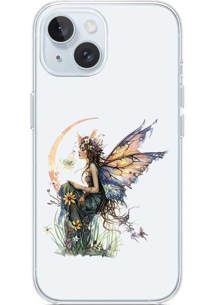 Apple Iphone 15 Uyumlu Ay Perisi Desenli Silikon Kılıf