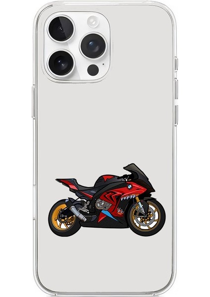 Apple Iphone 12 Pro Uyumlu Yarış Motoru Desenli Silikon Kılıf