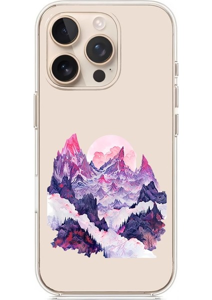 Apple Iphone 12 Pro Max Uyumlu Dağ Zirvesi Desenli Silikon Kılıf