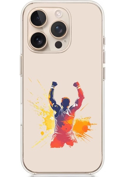 Apple Iphone 11 Pro Max Uyumlu Şampiyon Pozu Desenli Silikon Kılıf