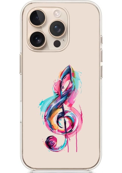 Apple Iphone 13 Pro Max Uyumlu Müzik Notası Desenli Silikon Kılıf