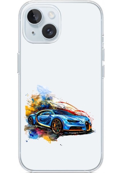 Apple Iphone 13 Uyumlu Spor Araba Desenli Silikon Kılıf