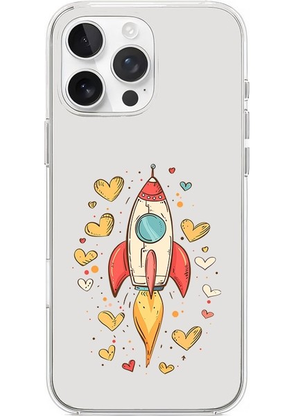 Apple Iphone 12 Pro Uyumlu Aşk Roketi Desenli Silikon Kılıf