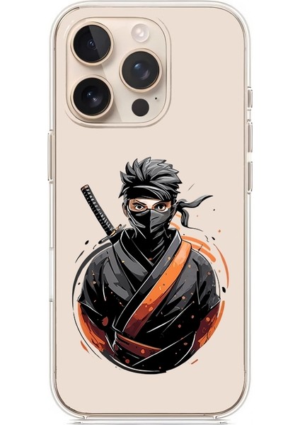 Apple Iphone 16 Pro Max Uyumlu Gizemli Ninja Desenli Silikon Kılıf