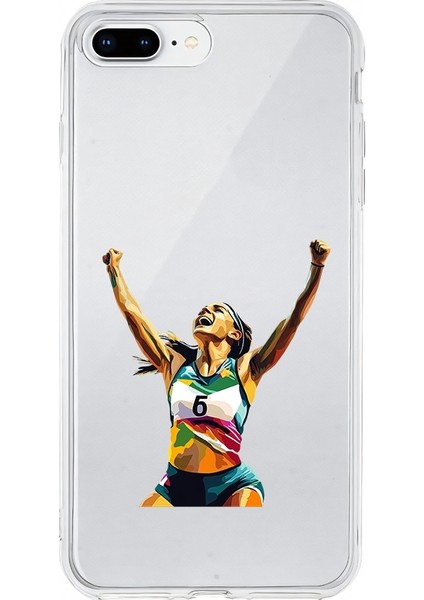 Apple Iphone 7 Plus Uyumlu Sporcu Kadın Desenli Silikon Kılıf