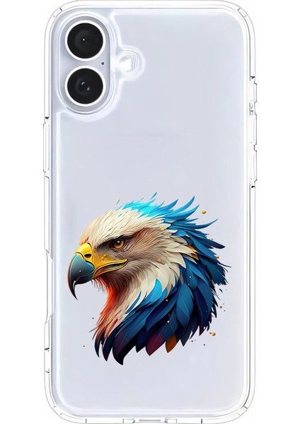Apple Iphone 16 Plus Uyumlu Kartal Gücü Desenli Silikon Kılıf