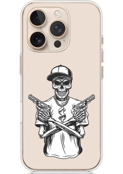 Apple Iphone 13 Pro Max Uyumlu Iskelet Silah Desenli Silikon Kılıf