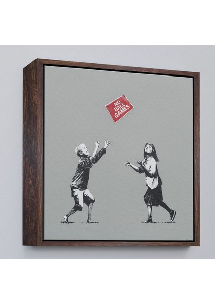 Çerçeveli Banksy No Ball Games TABLOSU-8352