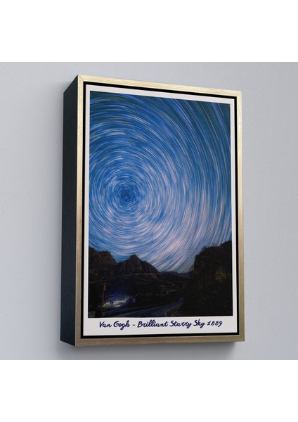 Çerçeveli Vincent Van Gogh - Parlak Yıldızlı Gökyüzü Tablo - Brillant Starry SKY-8049 modelleri