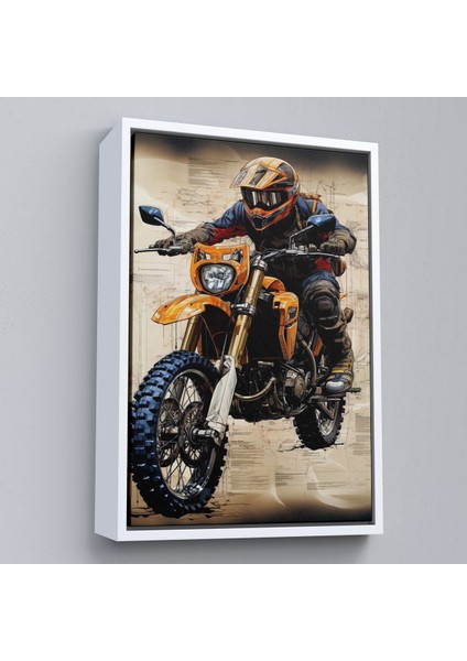 Çerçeveli Cros Motor Sürücüsü TABLOSU-7898 fırsatları