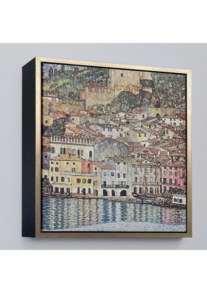 Çerçeveli Gustav Klimt Garda Denizi Tablosu - Malcesine Am GARDASEE-8344 modelleri