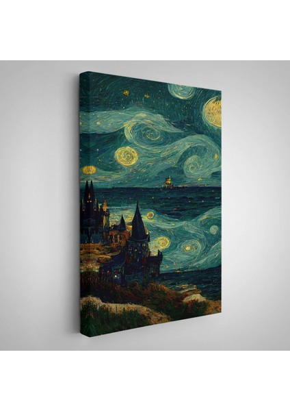 Vincent Van Gogh Tarzı Dalgalı Deniz TABLOSU-7689