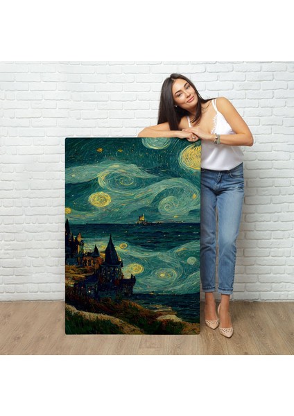 Vincent Van Gogh Tarzı Dalgalı Deniz TABLOSU-7689 fiyatları