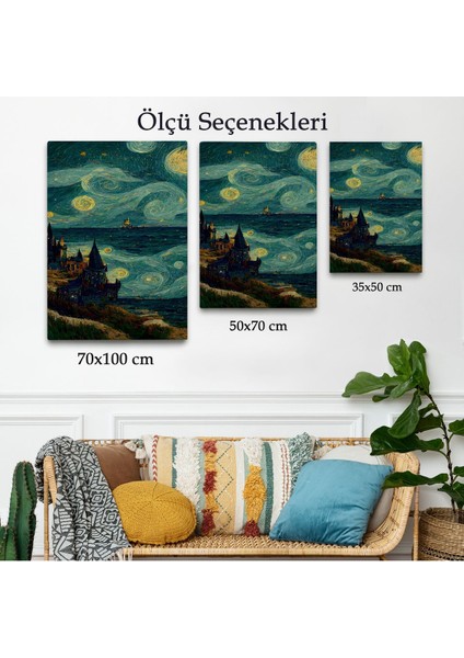 Vincent Van Gogh Tarzı Dalgalı Deniz TABLOSU-7689 modelleri