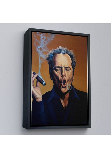 Çerçeveli Puro Içen Jack Nicholson TABLOSU-7935