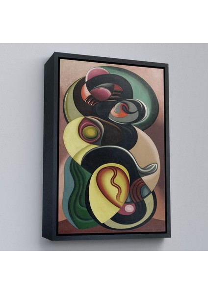 Çerçeveli Auguste Herbin - Kompozisyon Hareketi TABLOSU-8099 modelleri
