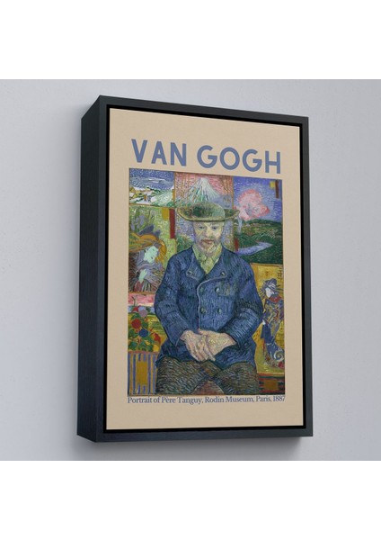 Çerçeveli Vincent Van Gogh - Bildnis'in Babası Tanguy TABLO-8050
