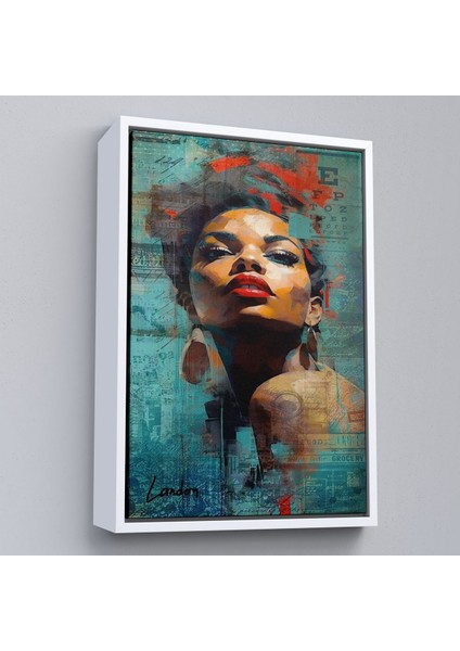 Çerçeveli Afrikalı Güzel Kadın TABLOSU-7889 fırsatları