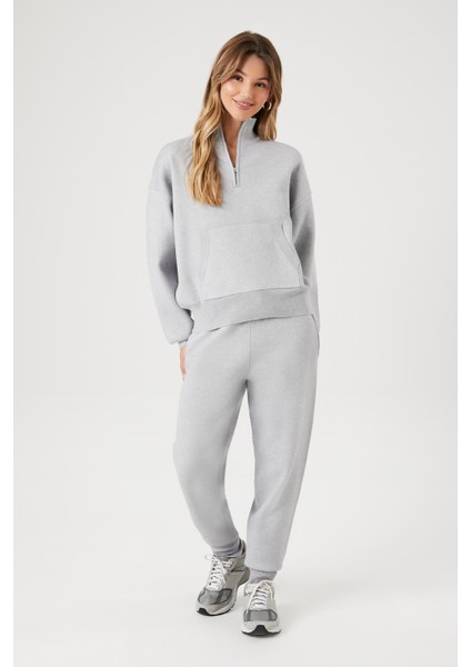 F21 Yarım Yaka Sweatshirt