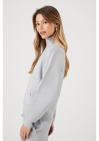 F21 Yarım Yaka Sweatshirt