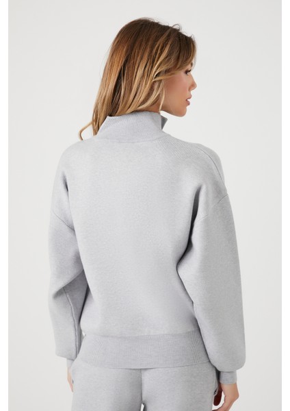 F21 Yarım Yaka Sweatshirt