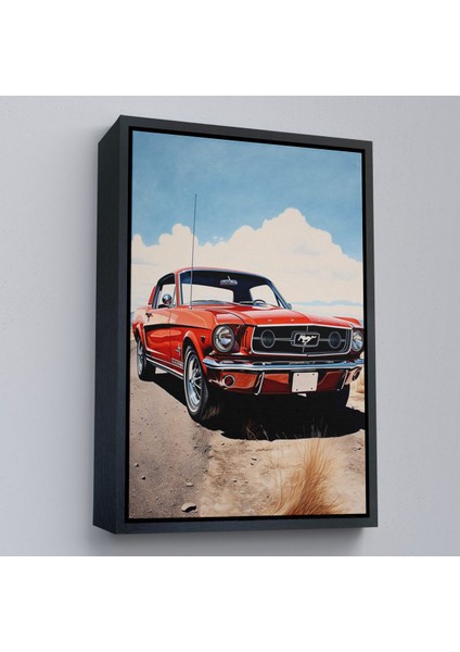 Çerçeveli Kırmızı Mustang TABLO-7971 modelleri