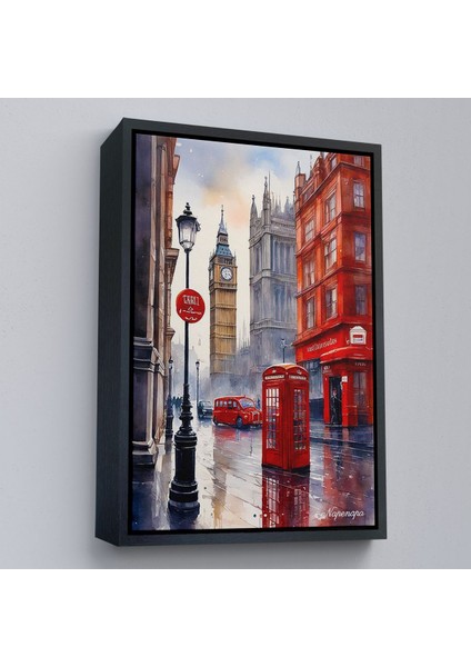 Çerçeveli Ingiltere Londra Şehir MANZARASI-7841 fırsatları