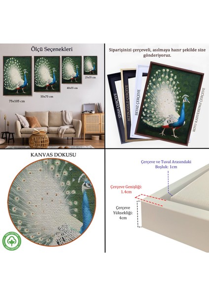 Çerçeveli Tavuz Kuşu TABLO-7571 indirimleri