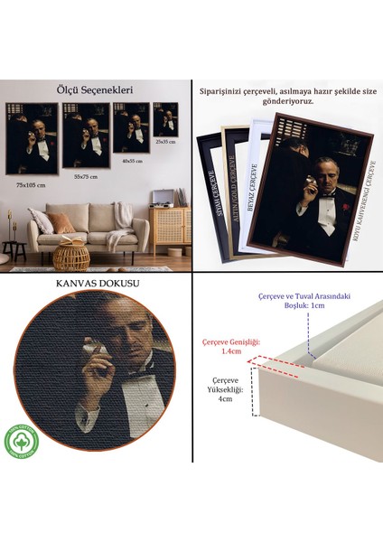 Çerçeveli Godfather Film TABLO-7674 indirimleri