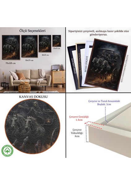 Çerçeveli Cadılar Bayramı Tablosu - HALLOWEEN-7979 indirimleri