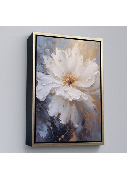 Çerçeveli Beyaz Çiçek TABLOSU-7597