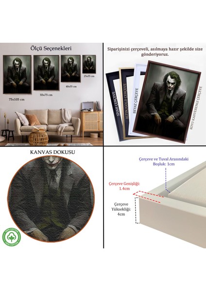 Çerçeveli Joker TABLOSU-7855 indirimleri