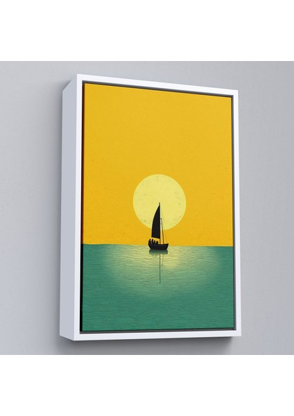 Çerçeveli Okyanustaki Yelkenli TABLOSU-7532 fırsatları