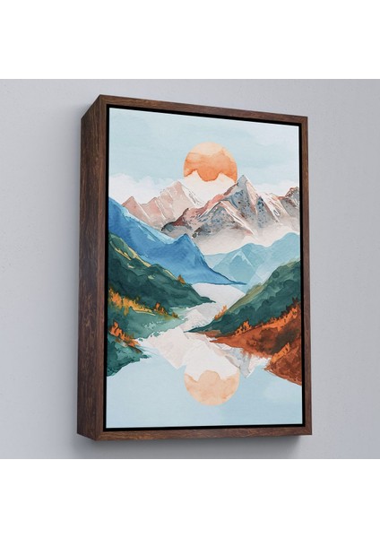 Çerçeveli Dağların Arasındaki Güneş Manzarası TABLO-7617 fiyatları
