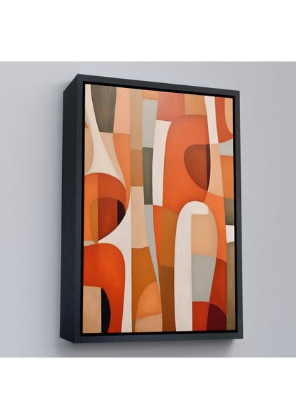 Çerçeveli Geometrik Desenli Soyut TABLO-7628