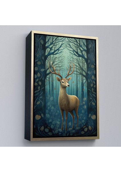 Çerçeveli Suluboya Geyik TABLOSU-7524
