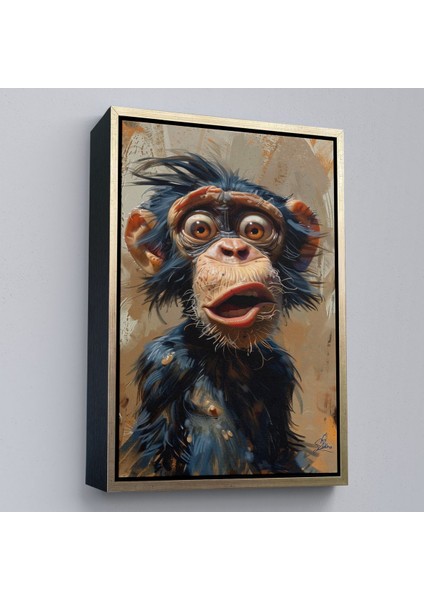 Çerçeveli Şaşkın Şempanze TABLOSU-7881 fiyatları