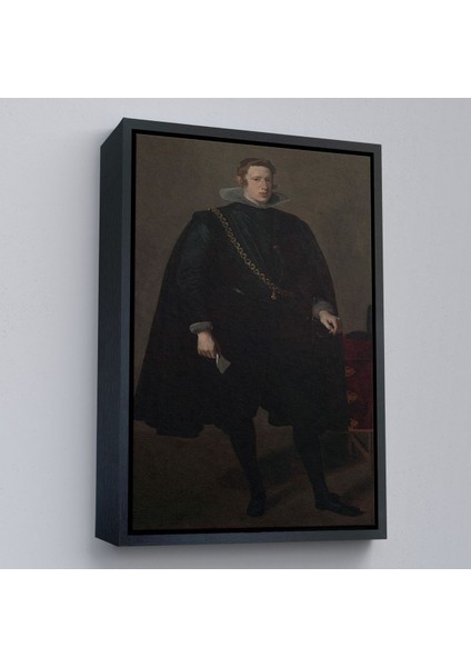 Çerçeveli Velazquez Diego - Philip Iv Ispanya ve Portekiz Kralı TABLOSU-7368