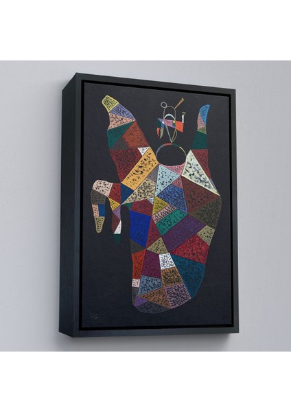 Çerçeveli Wassily Kandinsky - Idam Edilen Ohne Titel TABLO-7497