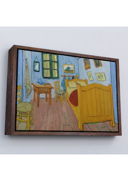 Çerçeveli Vincent Van Gogh - Arles'ta Yatak Odası Tablosu - Bedroom In ARLES-7179