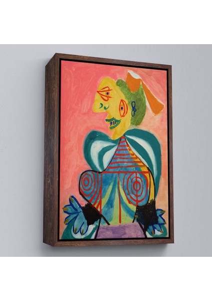 Çerçeveli Pablo Picasso - Lee Miller'ın Arlesienne Rolündeki Portre TABLOSU-7341