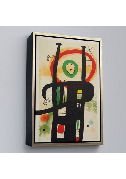 Çerçeveli Joan Miro - Büyük Bilgisayar TABLO-7350