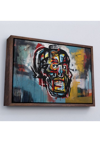 Çerçeveli Jean Michel Basquiat'in Untitled Kafatası TABLOSU-7266