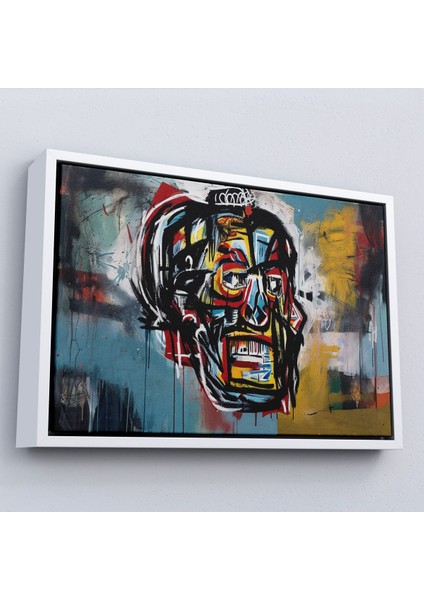 Çerçeveli Jean Michel Basquiat'in Untitled Kafatası TABLOSU-7266