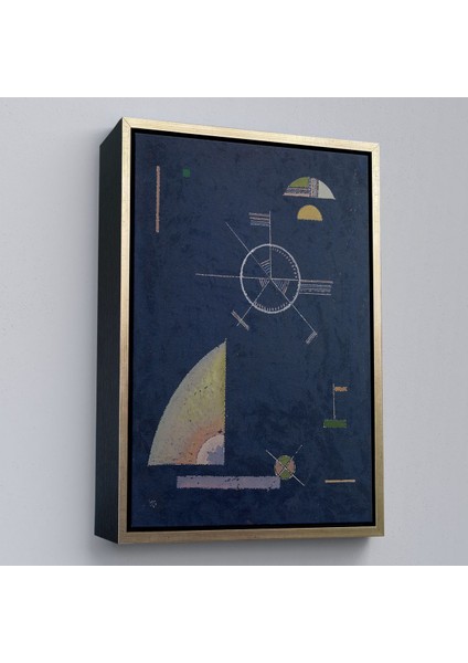 Çerçeveli Wassily Kandinsky - Donuk Gri TABLOSU-7489