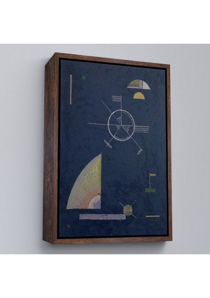 Çerçeveli Wassily Kandinsky - Donuk Gri TABLOSU-7489