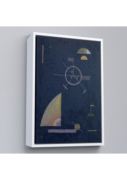 Çerçeveli Wassily Kandinsky - Donuk Gri TABLOSU-7489