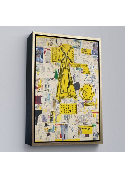 Çerçeveli Jean-Michel Basquiat - Yel Değirmeni Tablosu - WINDMILL-7383 fiyatları